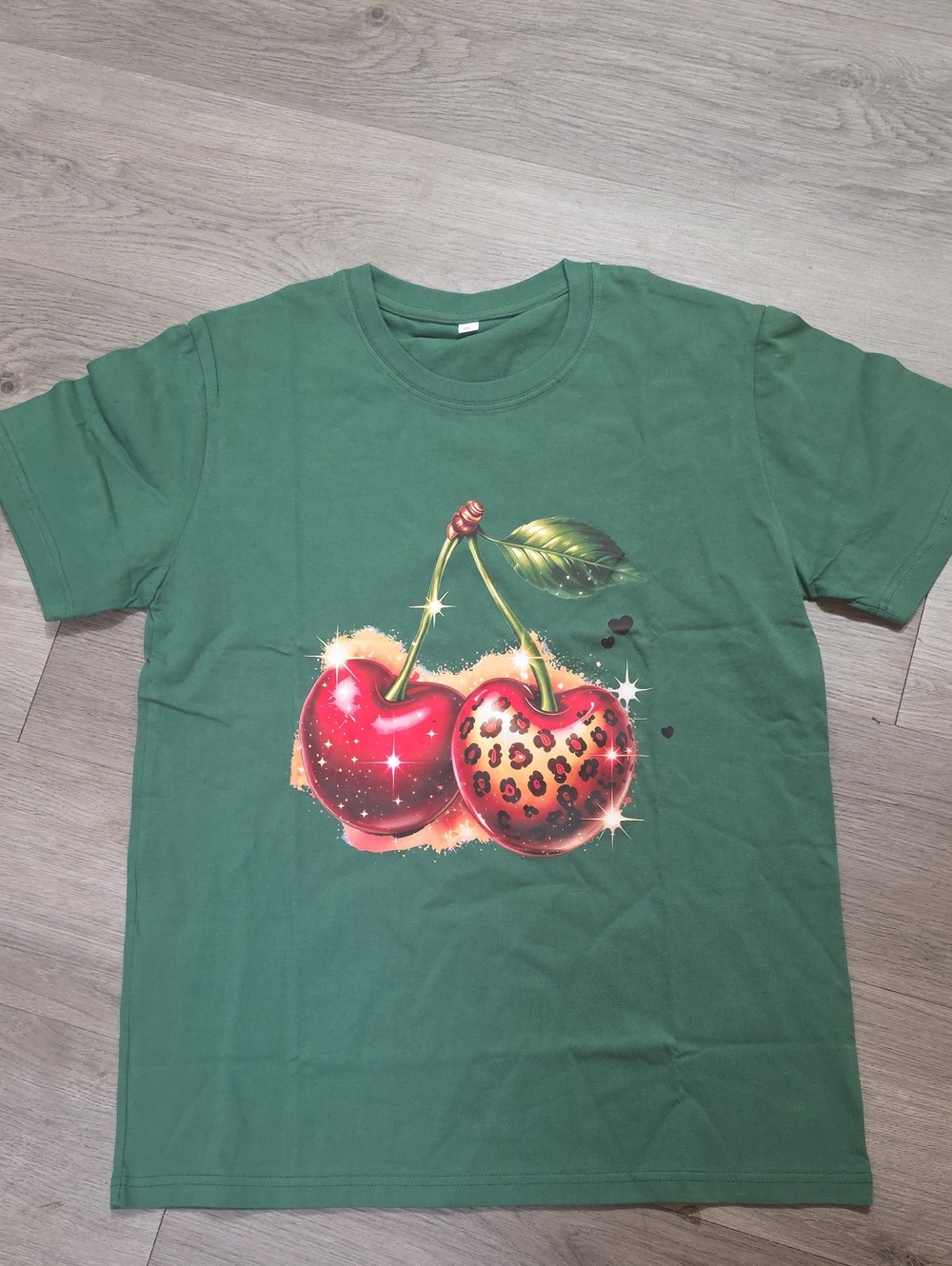 Green Cherry Graphic T-Shirt
